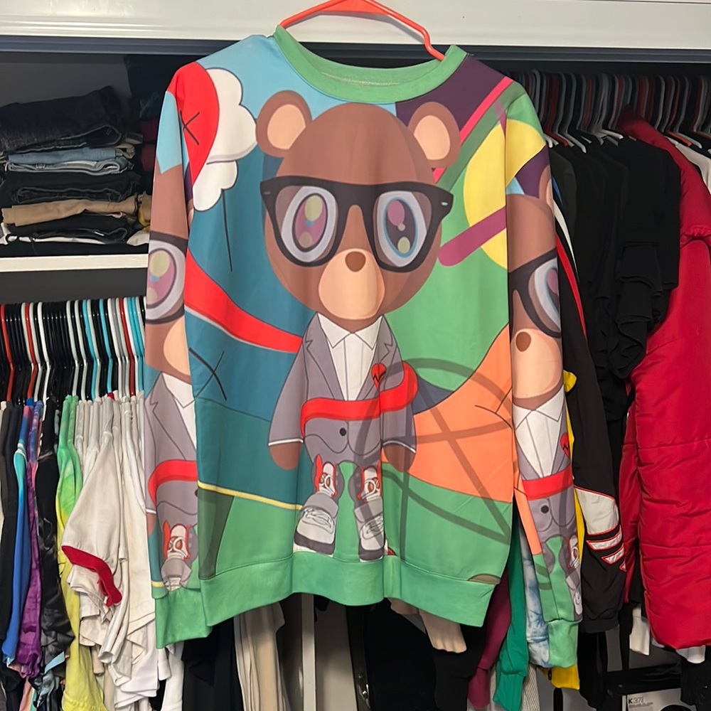 808s heartbreak bear Kanye screenprint sweatshirt $50 OBO